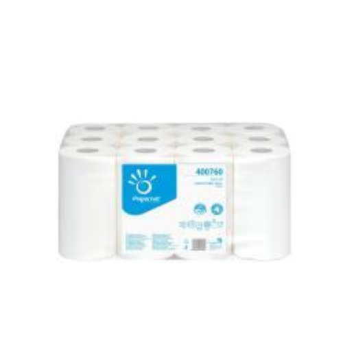 PAPERNET ASCIUGAMANI AD ESTRAZIONE CENTRALE IN PURA CELLULOSA 2 VELI ROTOLO DA 76,70 MT 210 STRAPPI 20.90X36.50 CM BIANCO CONF 12 Pz.